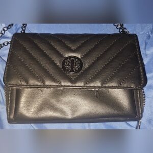 Black Quilted Mini Bag Black Vegan Leather Convertable Crossbody Chain Purse